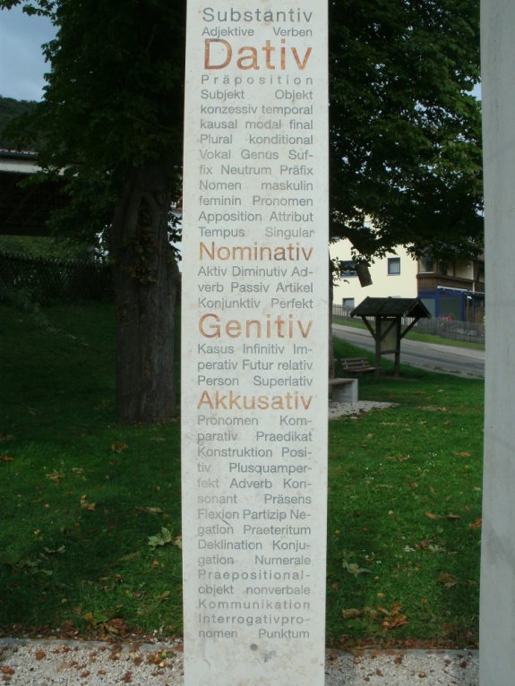 Limes-Denkmal Kipfenberg: Grammatik-Termini