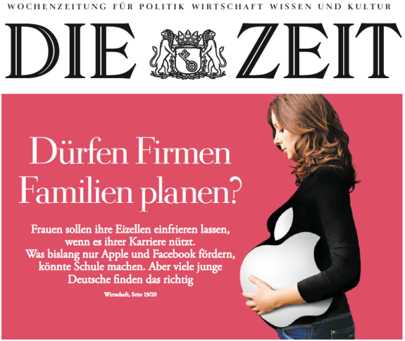 Dürfen Firmen Familien planen? Frauen sollen ihre Eizellen einfrieren lassen, wenn es ihrer Karriere nützt. Was bislang nur Apple und Facebook fördern, könnte Schule machen. Aber viele junge Deutsche finden das richtig.